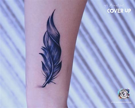 cover up a feather tattoo|simple feather tattoo designs.